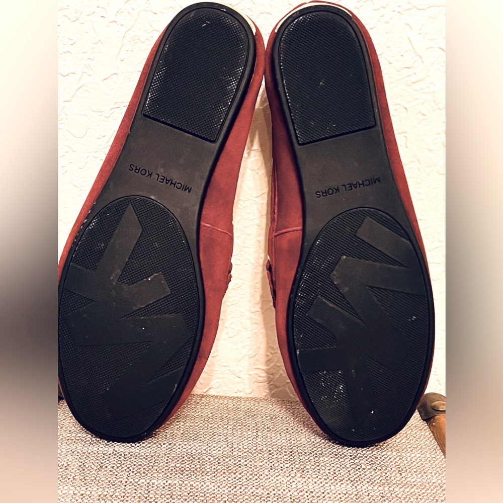 Michael Kors Suede Sutton Moccasin- Size 7.5- Wine Color - Picture 4 of 5